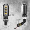 Motorcycle Mini LED Turn Signal Lights Amber Flowing Directional Signal Lamp Intermitentes Moto For Kawasaki Yamaha Cafe Racer