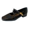 G3760-71 French temperament with skirt thick heel single shoes women's 2025 spring and summer new commuter women's shoes evening shoes