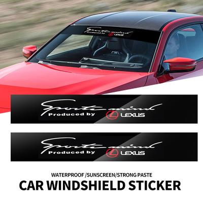 Car Front Windshield Stickers Auto Decorative Decals For F-SPORT ES RX NX LS UX LM LX GX LC RZ IS CT GS RC HS SC TX