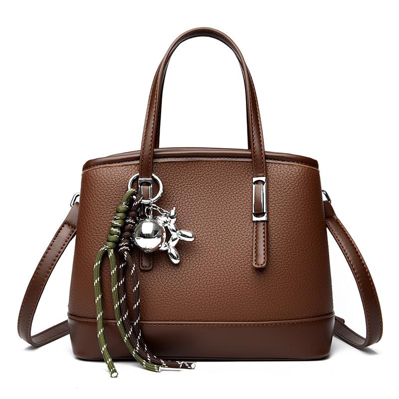 Women's Bag Women's New Soft Leather Portable Shoulder Crossbody Going Out Commuting Mother Bag