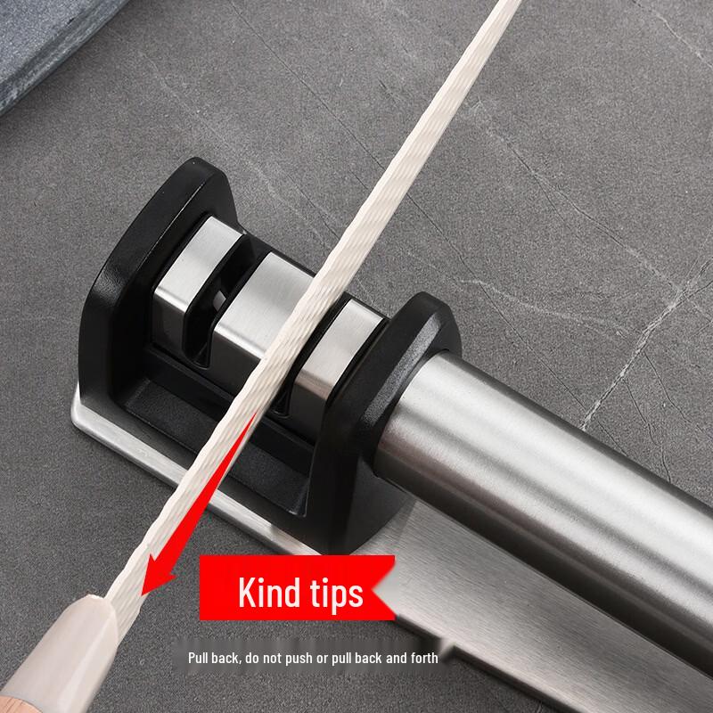 ZISIZ Stainless Steel Two-Stage Handheld Knife Sharpener