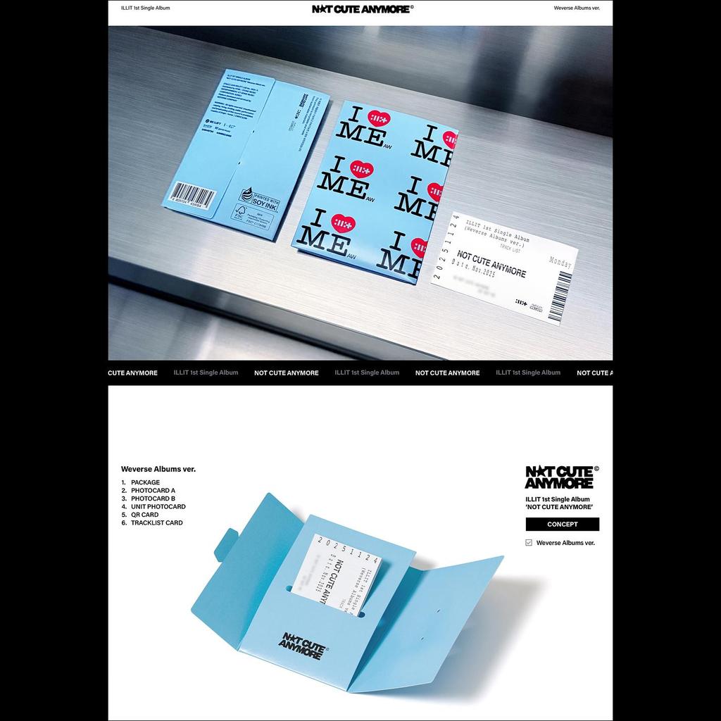 ILLIT NICHT MEHR SÜß (Weverse Alben ver.) + Kostenloses Geschenk