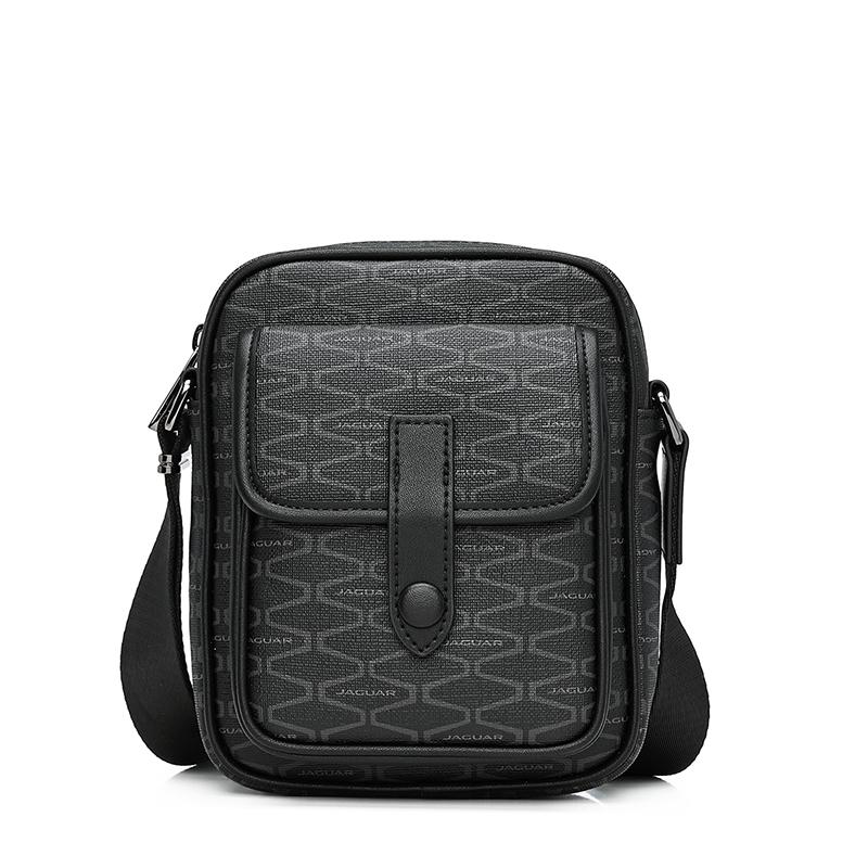 New JAGUAR Artificial Leather Crossbody Bag, Shoulder Bag Men's Black JM1221601113