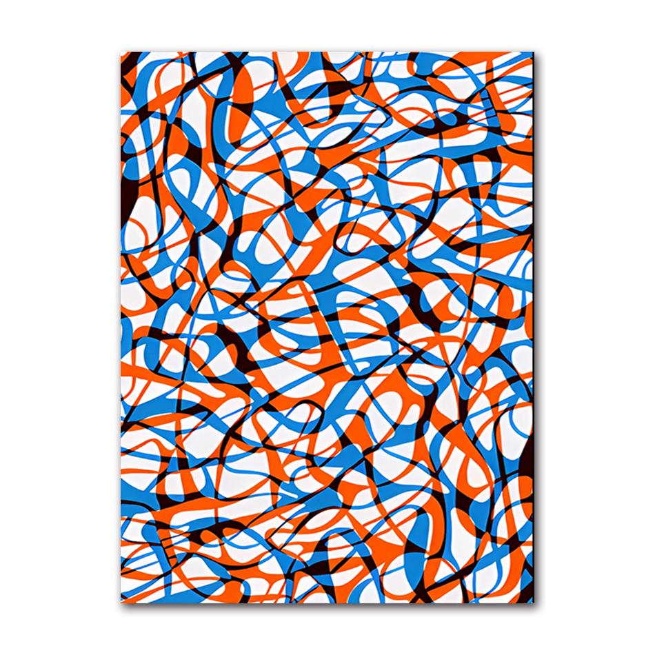 Classic Abstract Art Poster, Colorful Line Image Printing Canvas Art Painting, Used for Home Room Decoration Poster, Frameless