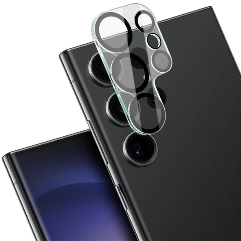 For Samsung Galaxy S23 Ultra Camera Lens Protector WANLONFENG HD Clear Silk Printing Lens Film with Cleaning Cloth