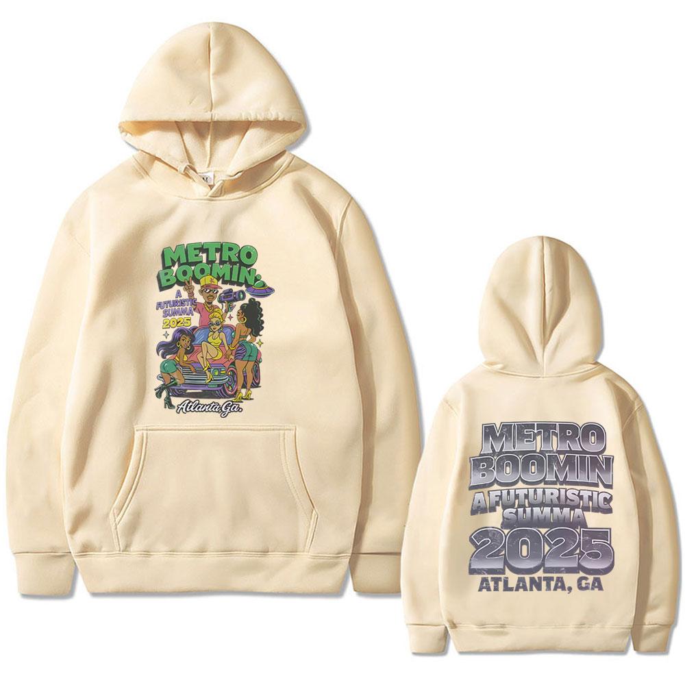 Худи Metro Boomin A Futuristic Summa 2025 для мужчин и женщин, модная толстовка с капюшоном в стиле хип-хоп, популярная, мужская повседневная толстовка S