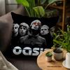 O-Oasis Band Pillow Case For Sofa Decor Car Office Room Printing Cushion Cover Decorations and Protector