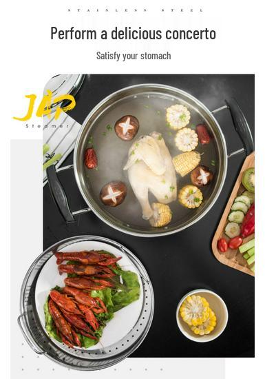 Compact Single-Layer Stainless Steel Steamer Pot – Multi-Functional Rice & Soup Cooker for Household Use
