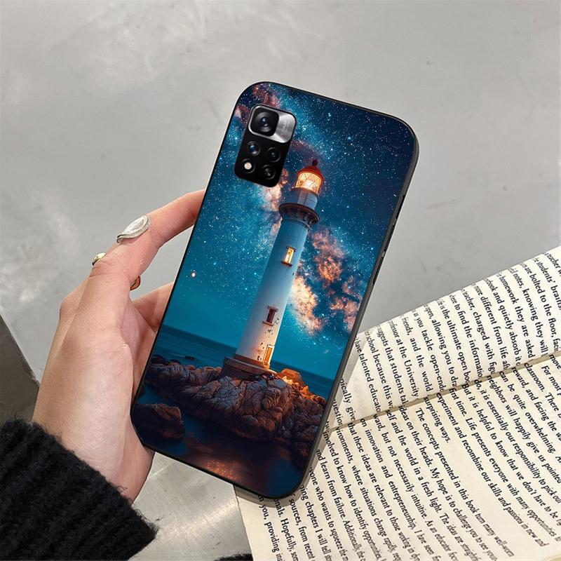 Phone Case For Xiaomi Redmi note 14 Pro 14 13 12 11 10 Pro 14S 12S 11S Redmi 14C 13C 10 Lighthouse