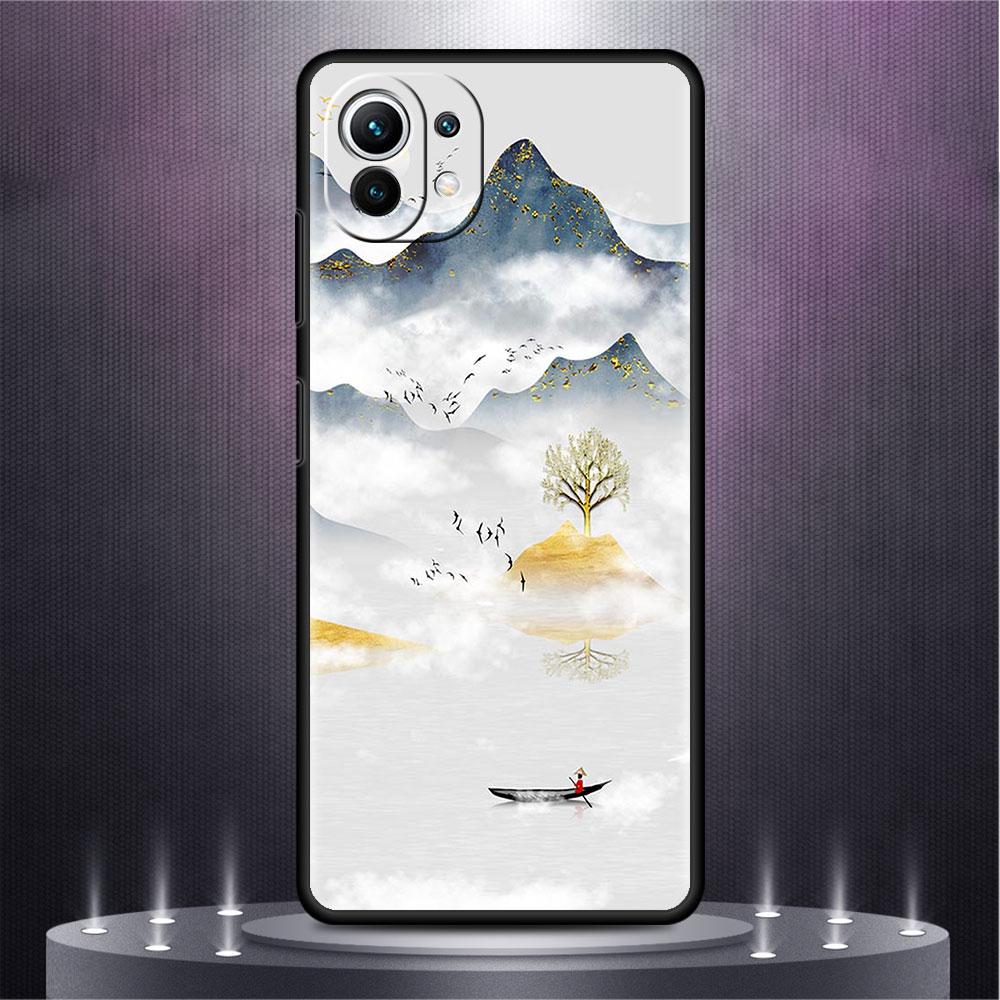 

Gold Foil Lotus Case For Xiaomi Mi Poco X3 NFC M4 M3 Pro F3 GT F1 11 Lite Note 10 11T 10T 9T Back Soft Phone Cover Xiaomi Mi 9