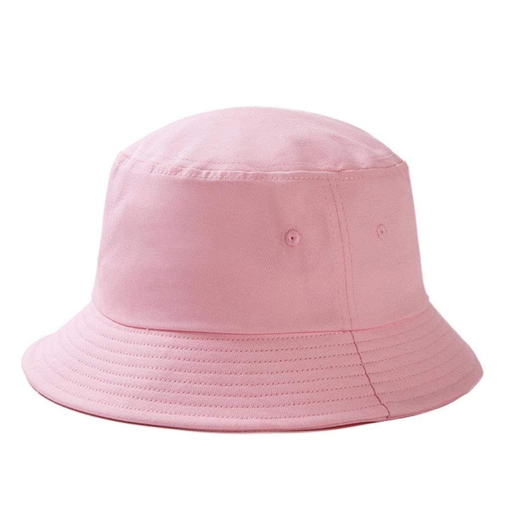 Custom Logo Pure Cotton Bucket Hat - Solid Color, Sun Protection for Outdoor Travel