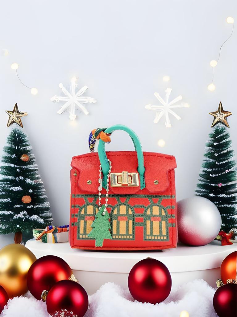 Internet-Berühmtheit neuer Aufkleber Diamant glänzend Haus Mini kleine Tasche Anhänger Kopfhörer Tasche Multifunktionale Münztasche Kreativ