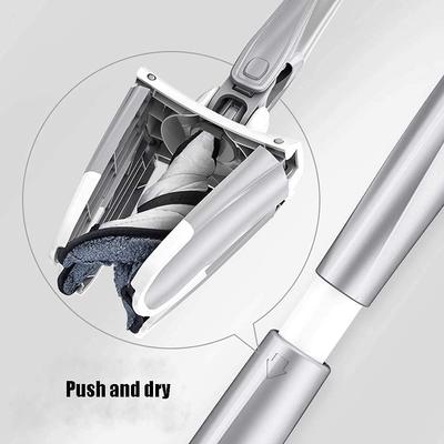 X-Shaped Micro Fiber Floor Cleaning Mop Hand-Free Wash Self Wringing Flat Mop 360 Degree Dry/Wet Mop for Home Kitchen Hardwood