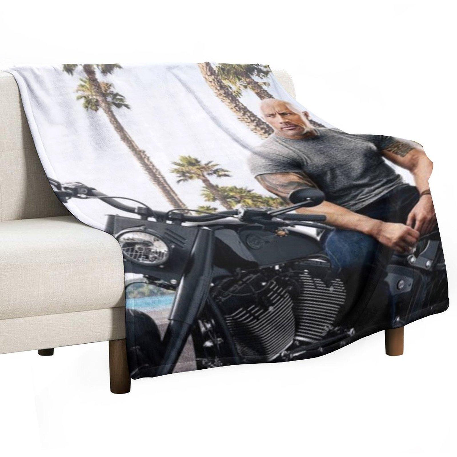 

Dwayne Johnson Throw Blanket Moving Picnic Fashion Sofas Hairy Blankets 30x40in