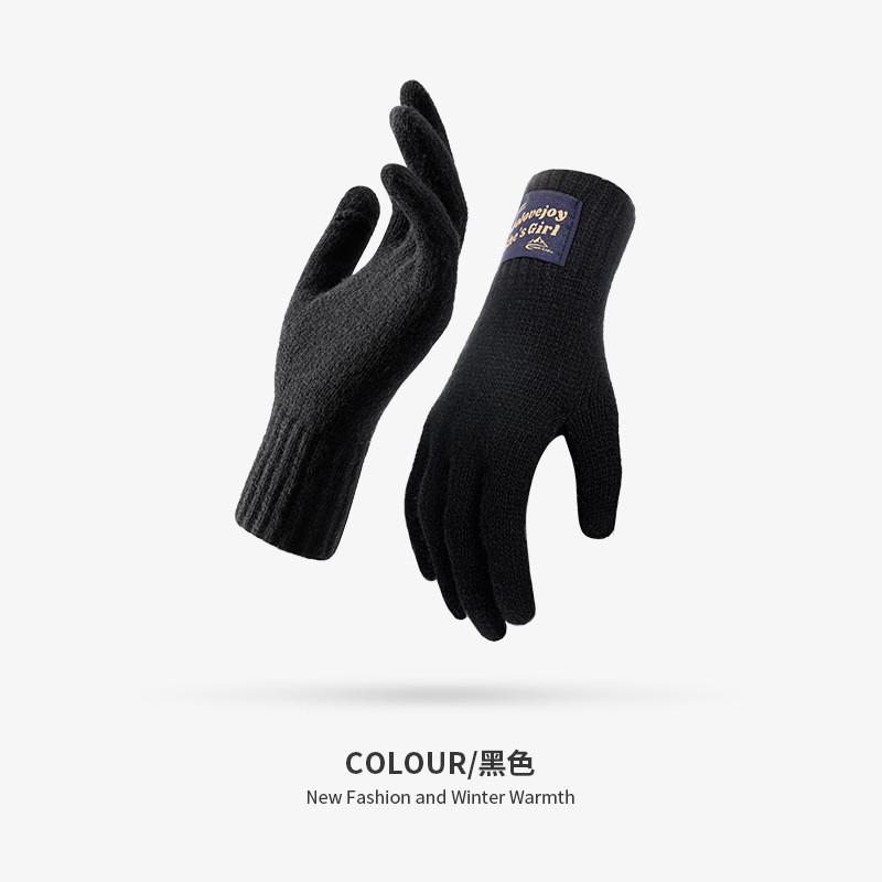 Winter Wool Knit Cycling Gloves Touchscreen Compatible Windproof Warm Full Finger Outdoor Sports DZ149
