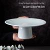 Ceramic High-Footed Dim Sum & Dessert Plate - Chinese Tea, Snack, Tribute, or Fruit Plate