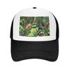 Realistic Watercolor Dinosaurs Black Mesh Baseball Cap Sun Visor Hat Women Unisex Sun Hats Sport Cap Trucker Hats