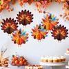 6pcs/set Turkey Honeycomb Ball Ornament Thanksgiving Party Autumn Themed Table Centerpiece Setting Decoration