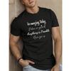 Men's Inspirational T-Shirt - Casual Short Sleeve, Geometric Print, Round Neck - Machine Washable Summer Top