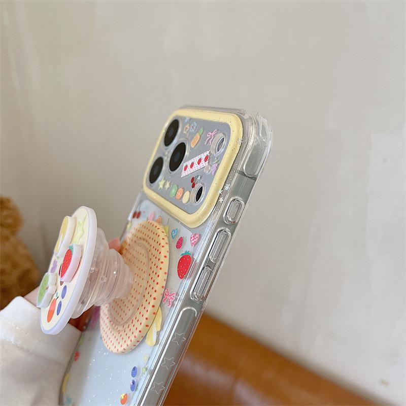 Sequined Magnetic Fruit Holder for iPhone 17/16 Pro Max/15/14 Cases