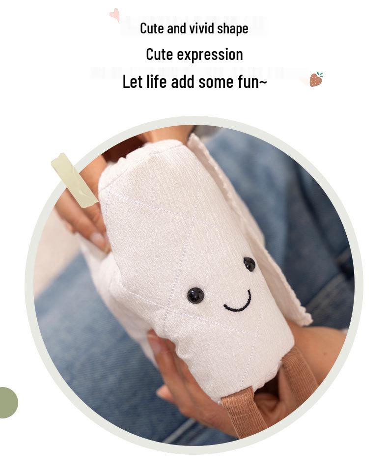 Minimalistische JC-Style-Toilettenpapier-Plüschpuppe – Niedliches Deko-Spielzeug für Zuhause