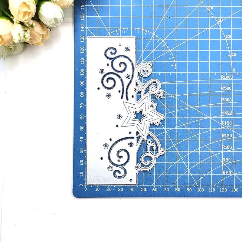 Scrapbooking DIY Cutting Dies Carbon Steel Embossing Cutting Dies Template Greeting Card Five Pointed Star Corner Box