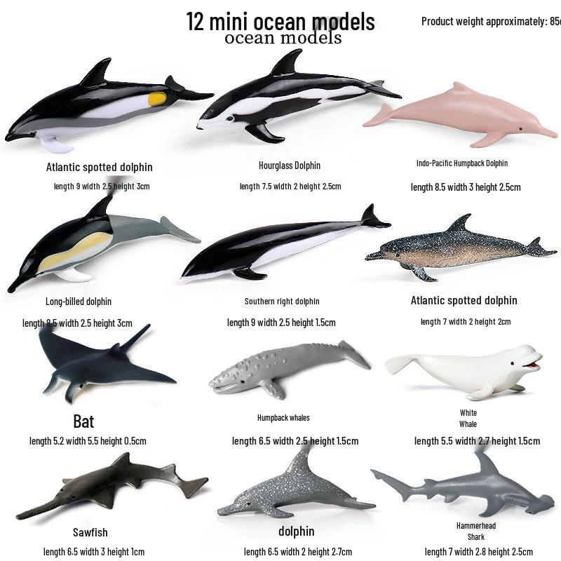 Polar Wildlife Animal Model Toy Set: Polar Bear & Penguin