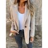 Europe America Cross-border Autumn and Winter New Women's Casual Wool Collar Buckle Imitation Pocket Suit Jacket