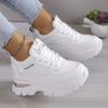 Women's Platform Sneakers, Fashion Lace Up Outdoor Shoes, Comfortable Low Top Sport Shoes