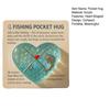 Fishing Lover Pocket Hug Token Sea Glass Heart-Shaped Acrylic Keepsake Encouragement Gift for Angler Dad Husband