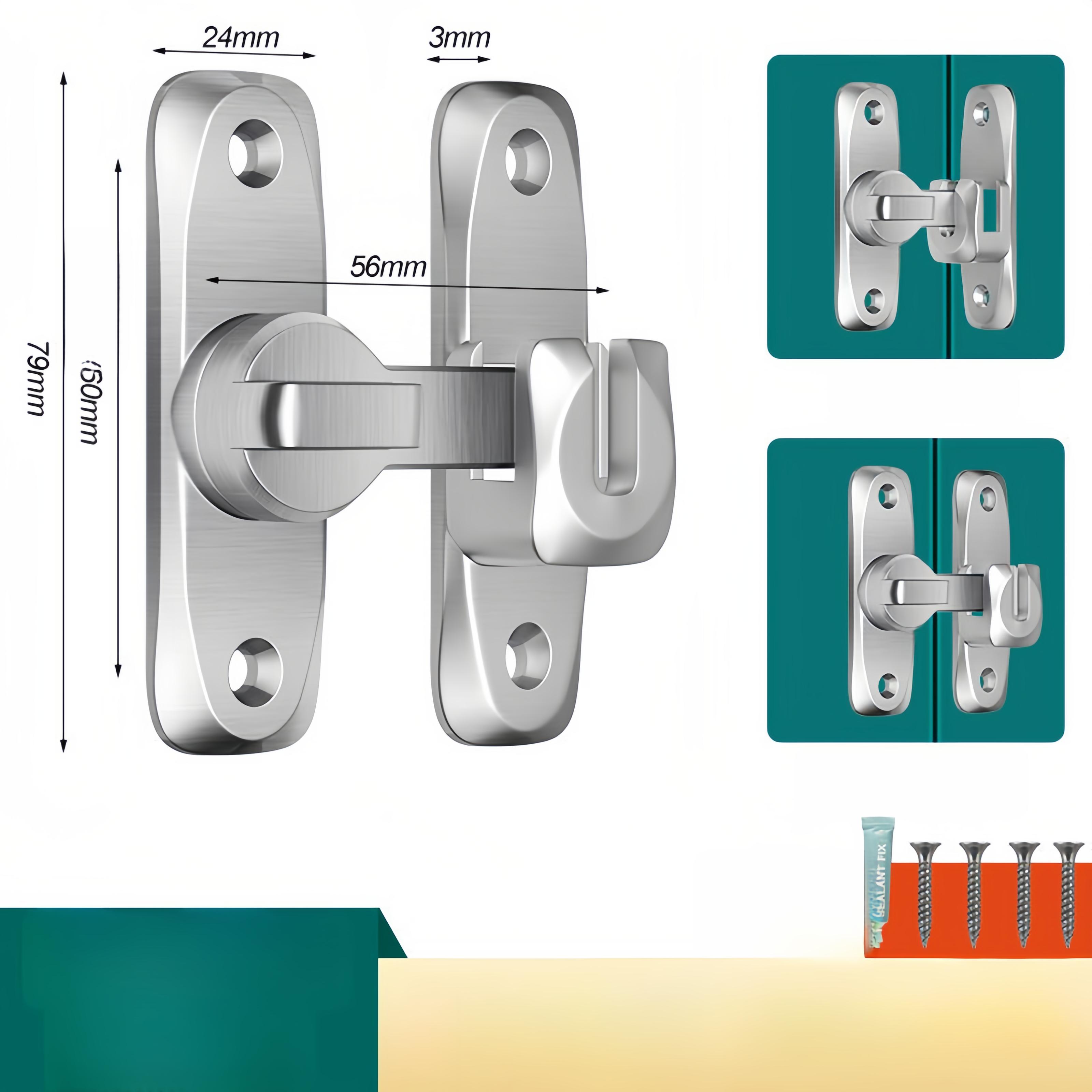 

Дверные болты из нержавеющей стали с матовой отделкой, защелка для дверного замка, поворотная защелка на 90-180 градусов из нержавеющей стали