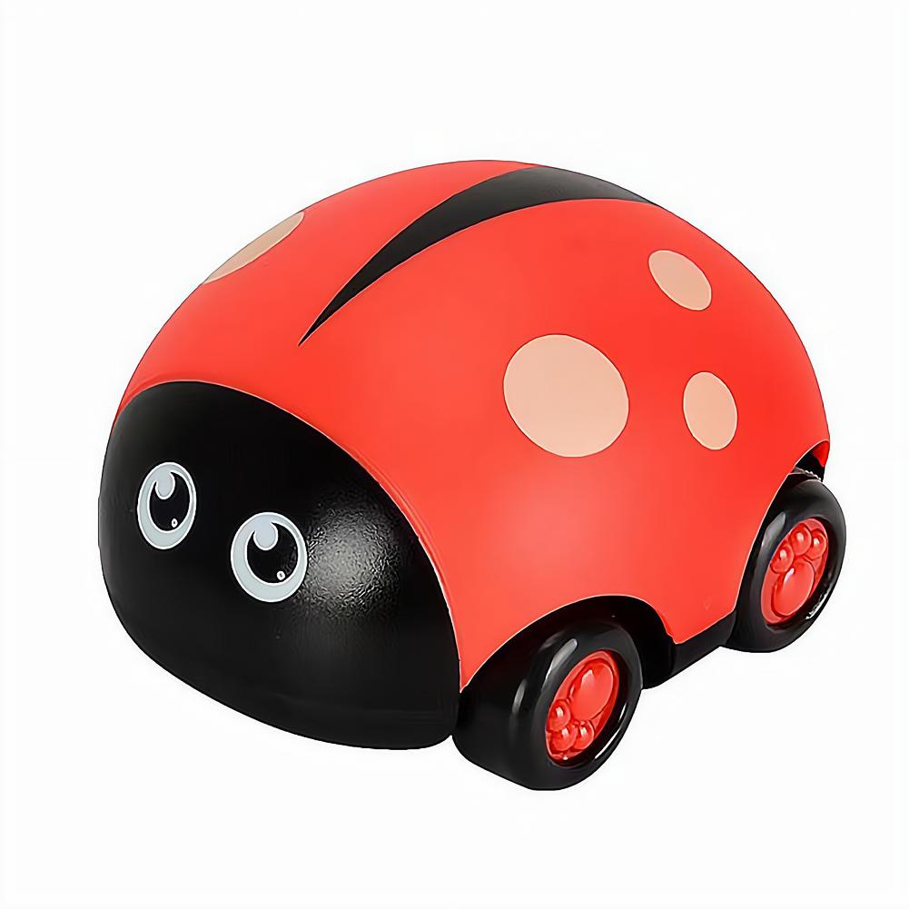 Süßes Marienkäfer-Rückziehauto Spielzeug, 8,574,5 cm Auto Rückwärts-Trägheits-Spielzeugauto für Kinder, Batterieloses Kinderspielzeug für Geschenk Spielen