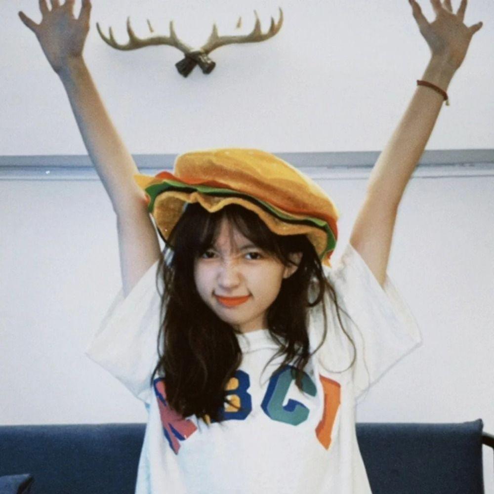 Creativity Party Hamburger Hat Cartoon Halloween Cap Decorative Fries Hat  Halloween Party