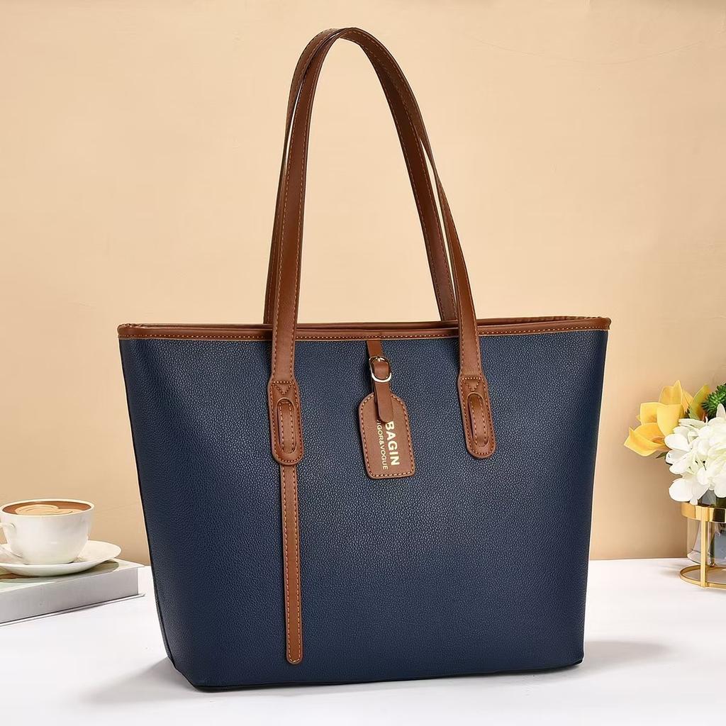 New minimalist wind tote bag large capacity large bag women's solid color versatile handbag