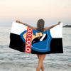 1 Stück Fußballmannschaft (34) Strandtuch, Strand- und Meeresufer-Schwimmbadausstattung, Modisches Muster, Rechteckig, Reiseutensilien