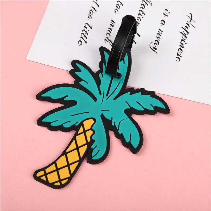 Silica Gel Cartoon Fruit Luggage Tags Suitcase ID Address Label Holder Baggage Boarding Tags Women Men Travel Accessories