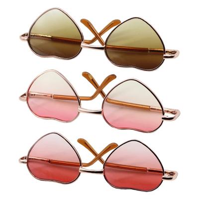 Niannyyhouse Renk Geçişli Gözlükler 15cm Bebekler İçin Pamuklu Bebekler Peluş Hayvanlar Genişlik 8cm Kalp Şekilli Gözlükler Oyuncak Aksesuarları Giydirme (15cm, a-3)