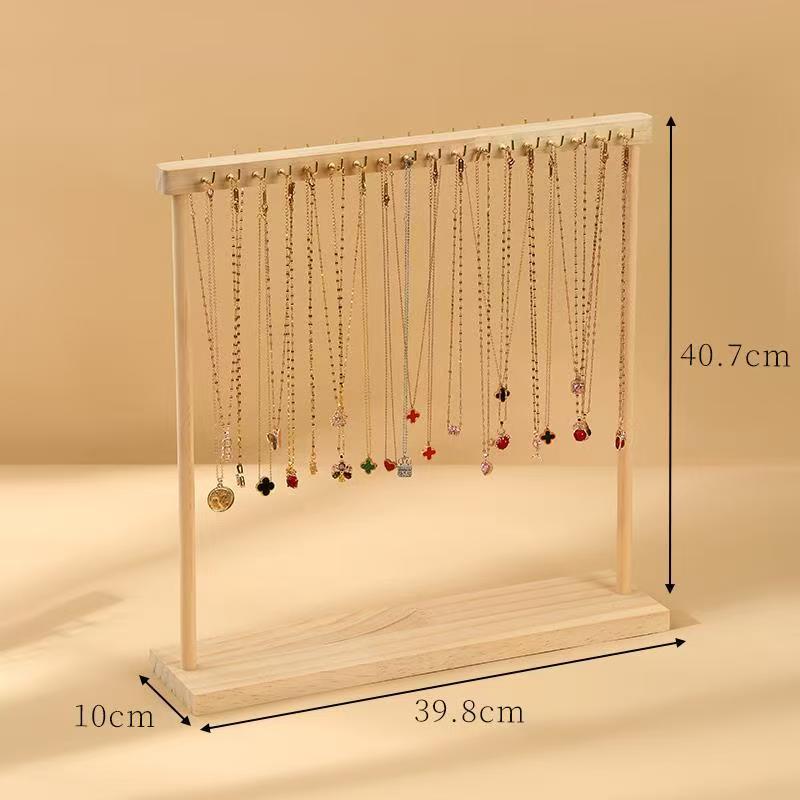 Sieraden Organizer Displaystandaard Hout Ketting Ophanging Aanrecht Rek voor Kettingen Oorbellen Armbanden Vitrine Opbergrek