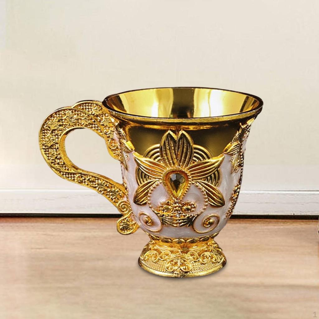 Średniowieczny kielich metalowy kubek na wino kolekcjonerskie naczynie do picia do użytku domowego