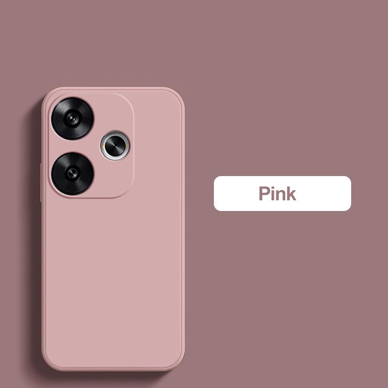 

Для Redmi Turbo 3 Turbo3 5G чехол Роскошный квадратный жидкий силиконовый чехол для телефона Xiaomi Redmi Turbo 3 Turbo3 противоударный мягкий задний чехол For Redmi Turbo3 розовый