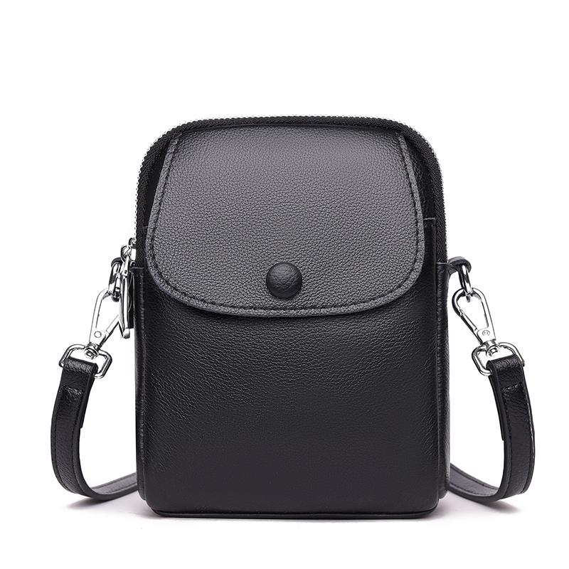 

Soft Genuine Leather Messenger Bag Design Women Small Shoulder Crossbody Bag Ladies Luxury Cowhide Female Shell Flap Handbag 15cm 8cm 18cm