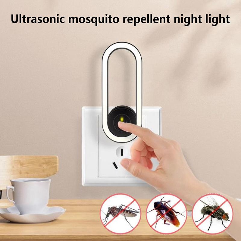 Ultrasonic Mosquitoes Repeller Led Night Light Bugs Killers Outdoor Indoor Electric Night Lamp Soft Light Eye Protection Lamp