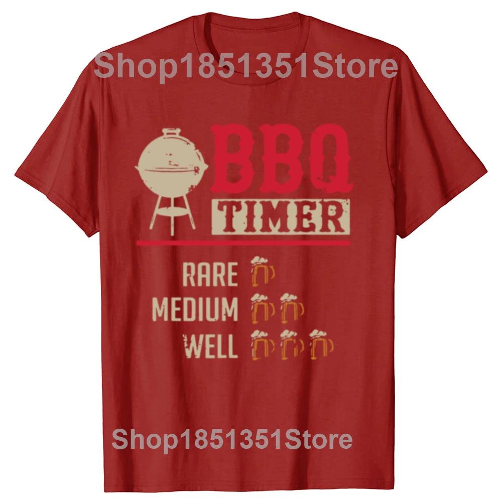 Funny Bbq Timer Grill Chef Barbecue T Shirts Graphic Cotton Streetwear Short Sleeve Birthday Gifts Summer Tshirt Mens Clothing S