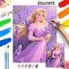 Rapunzel Paint by Numbers Painting Art Kit Lavender Field Home Decor Gift