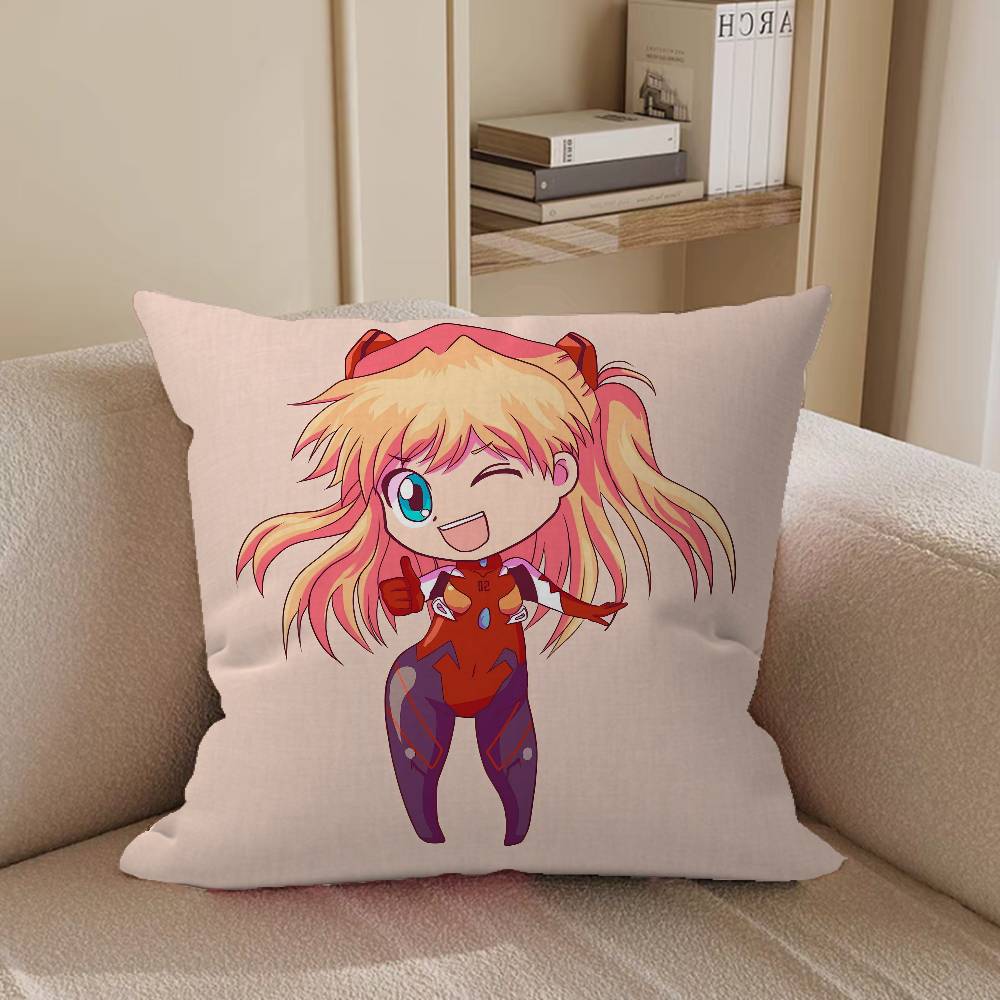 Asuka Langley Soryu Ahornblatt Design Kissenbezug Fröhliche Herbsternte Dekor Feiertagsdekorati Kissenbezug