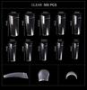 kads Nail Tips Half Cover French Nails Fake Nails Soak Off False Nails Natural Clear Acrylic Nails 500pcs for Nail Extension 10 Sizes