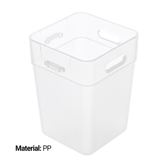 2Pcs Refrigerator Storage Box Transparent Buckle Design PP Fridge Side Door Food Holder for Kitchen