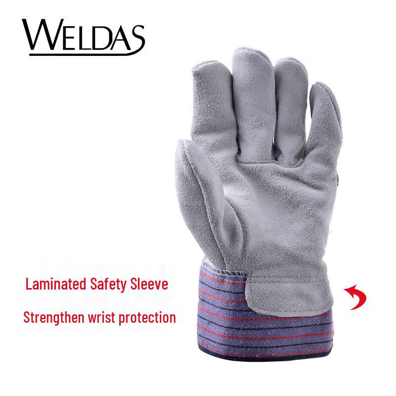 Weldas 10-2215 Cow Split Leather Welding Gloves L
