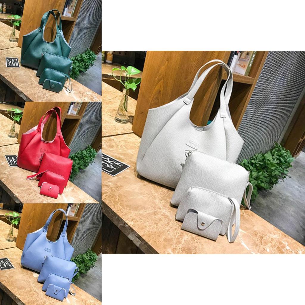 Elegant Fashion Women Handbags Messenger Shoulder Tote Bags 4pcs Purse Set
