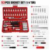 Bulk Supply Industrial Grade 53pcs Metric Socket Tool Box for 4S Workshop Use